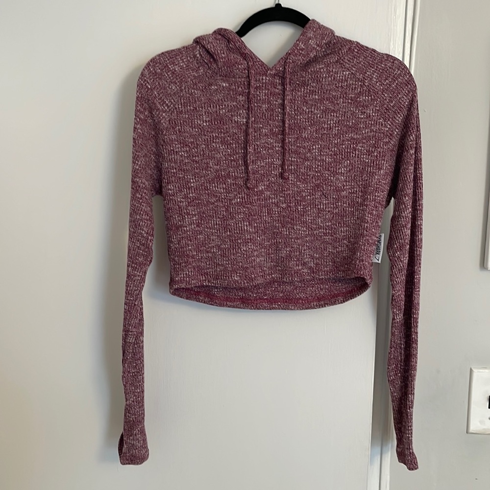 Gymshark long sleeve crop top with hood